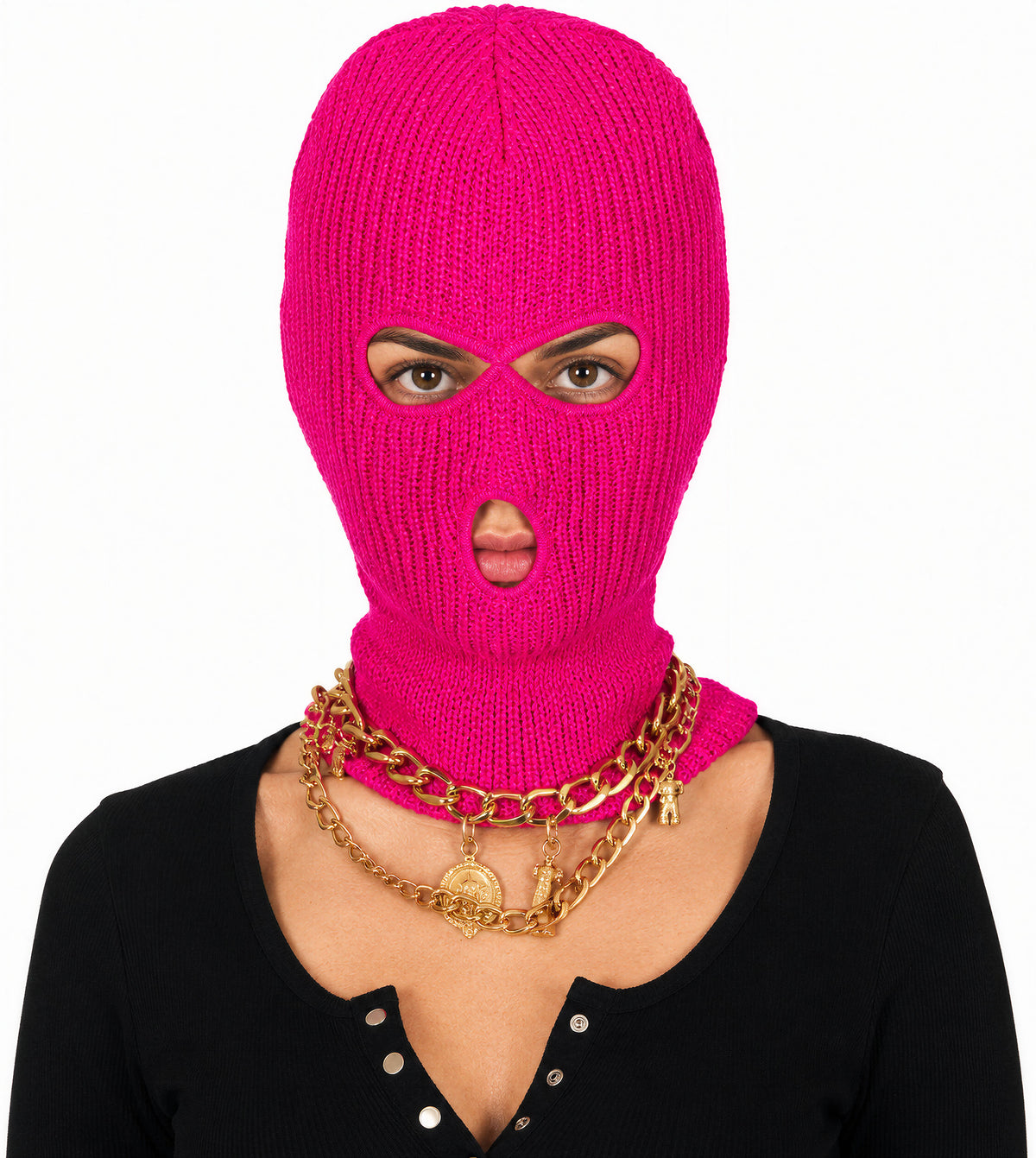 GP16267 – Neon Sturmhaube für Erwachsene Balaclava – Farbe: Pink