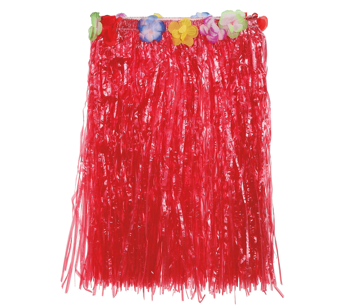GP17630 – Hawaii Rock für Damen 50 bis 55 cm mit Blumen – Farbe: Rot