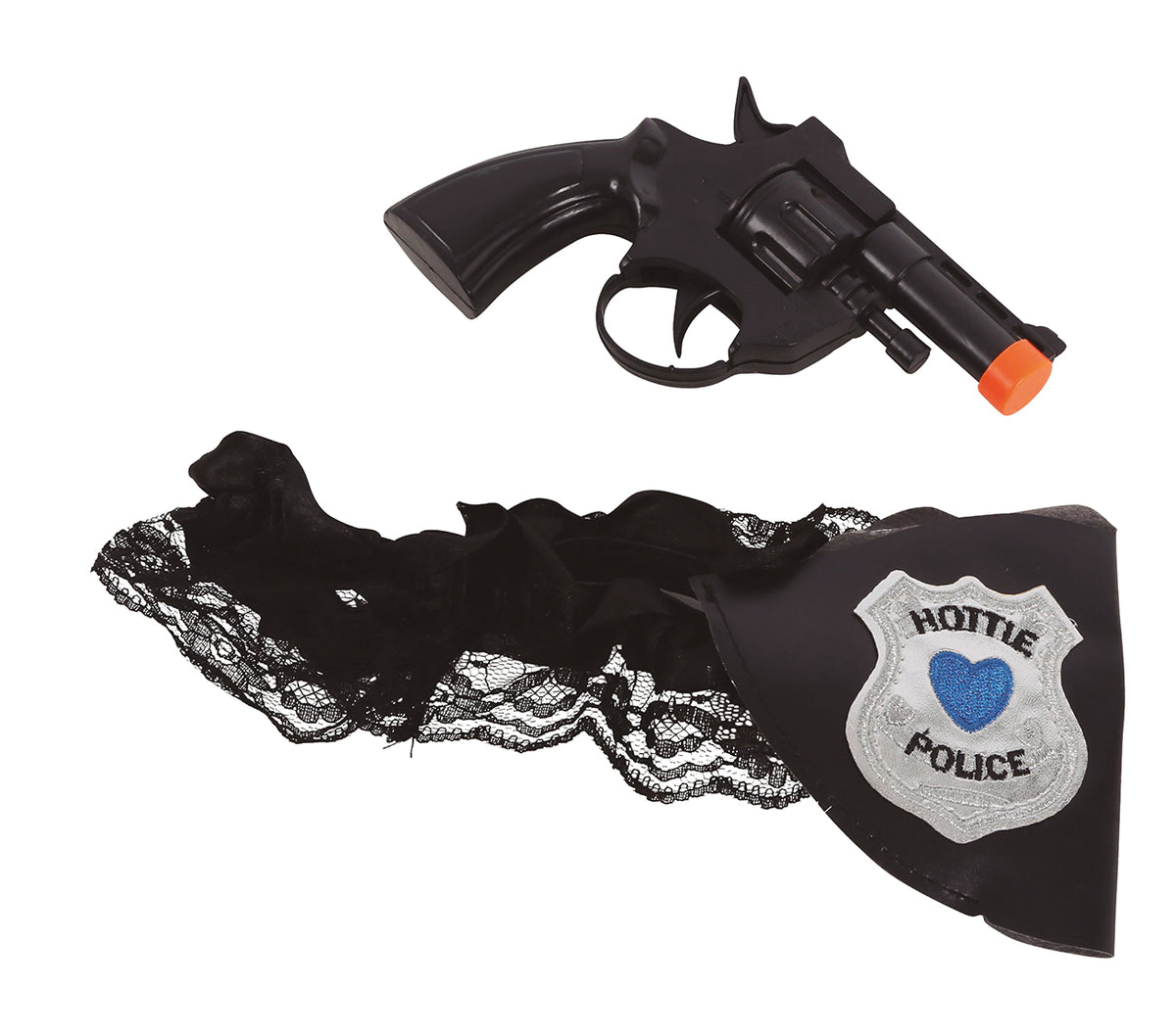 GP18067 – Strumpfband mit Pistole für Damen 16 cm – Farbe: Schwarz