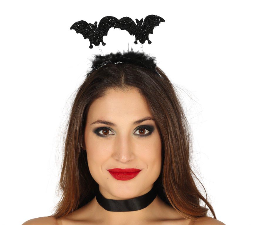 GP19271 – Fledermaus Haarreif für Erwachsene schwarz – Farbe: Schwarz, Ansicht 2