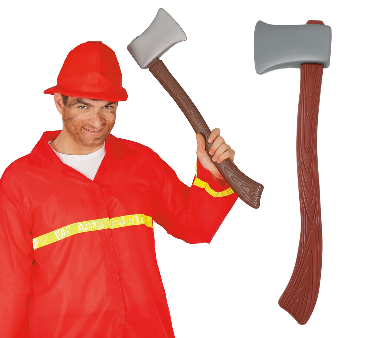 GP16612 – Feuerwehr Axt für Erwachsene 60 cm – Farbe: Braun