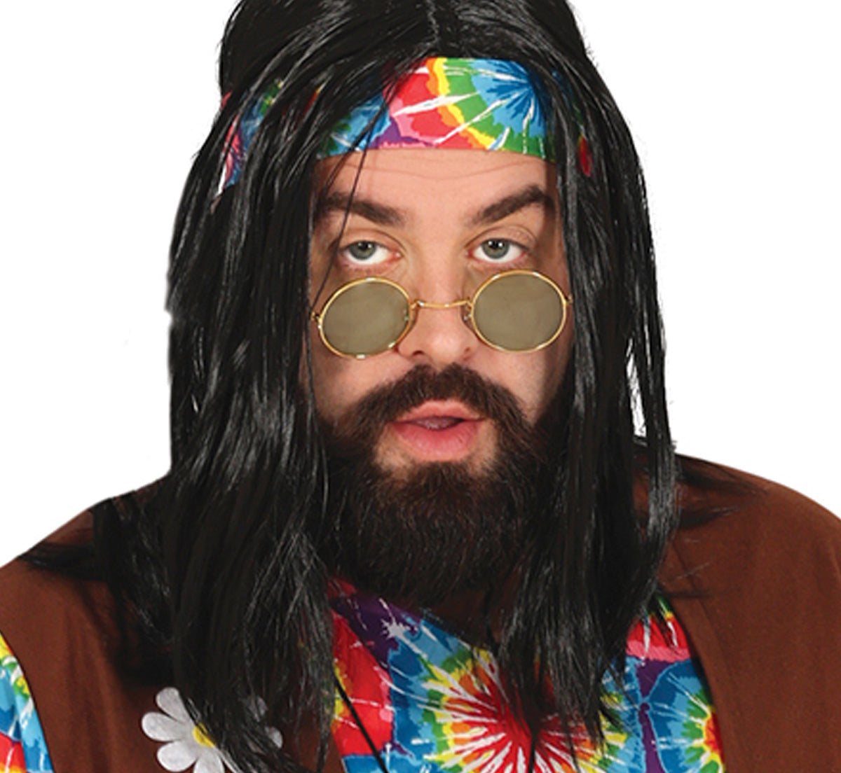 GP86605 – Hippie Kostüm für Herren mit Fransenweste – Größe: 54 - 56 (XL) – Farbe: Braun
