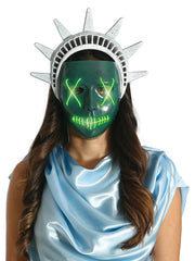 Freiheitsstatue Maske für Erwachsene mit Licht, Bild 2