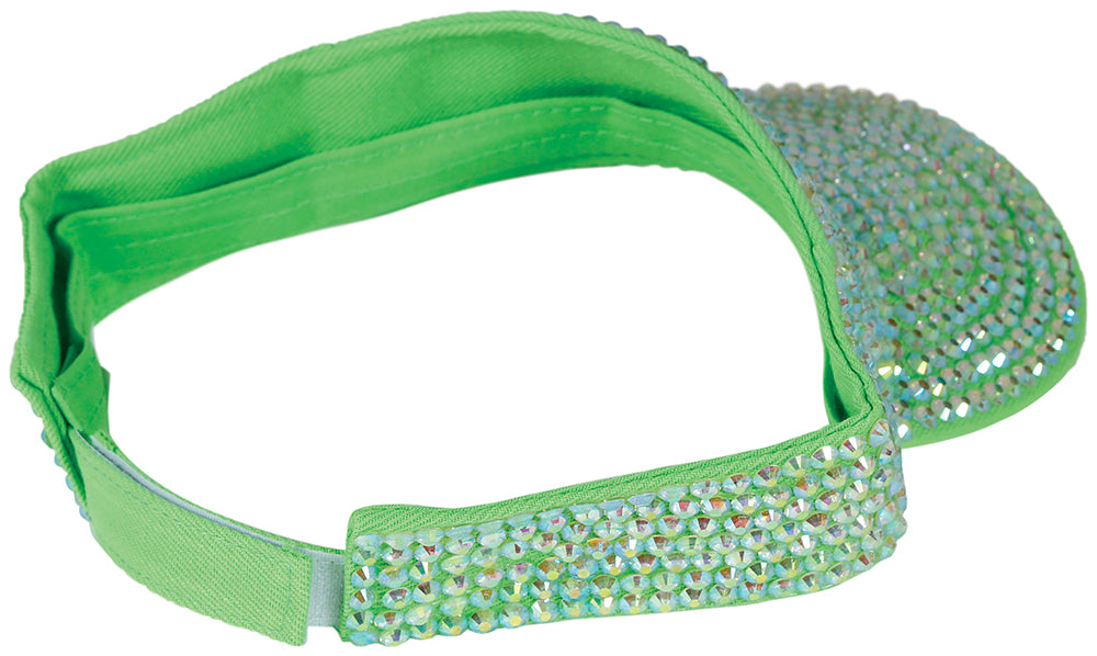 GP13827 – Strass Visor für Erwachsene 80er Jahre – Farbe: Grün