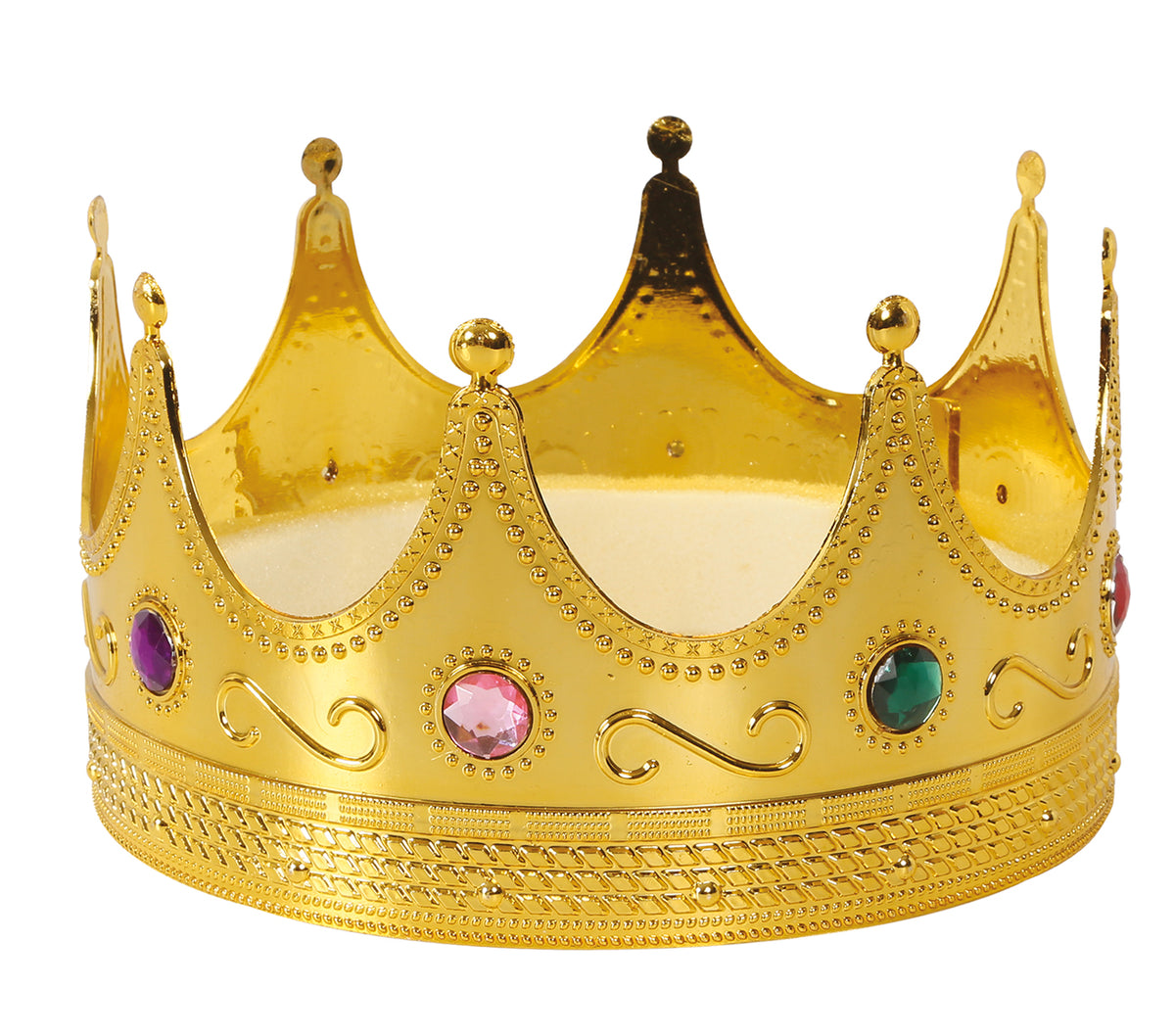 GP16311 – Königskrone für Herren mit Schmucksteinen – Farbe: Gold