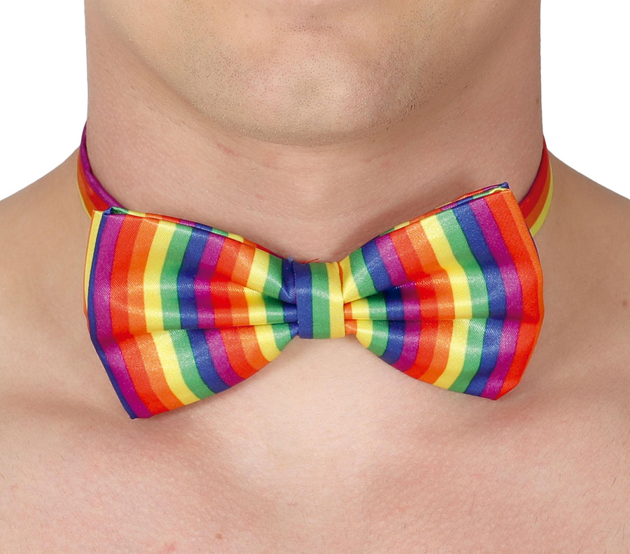 Regenbogen Fliege für Herren gestreift