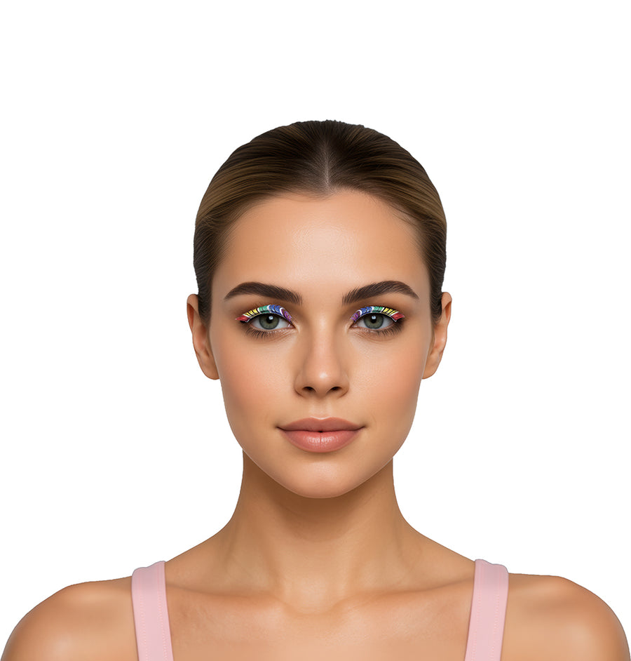 GP15091 – Party Wimpern für Erwachsene mit Motiv – Farbe: Regenbogen, Ansicht 2