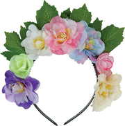 Blumen Haarreif für Damen bunt in Pastell, Bild 3