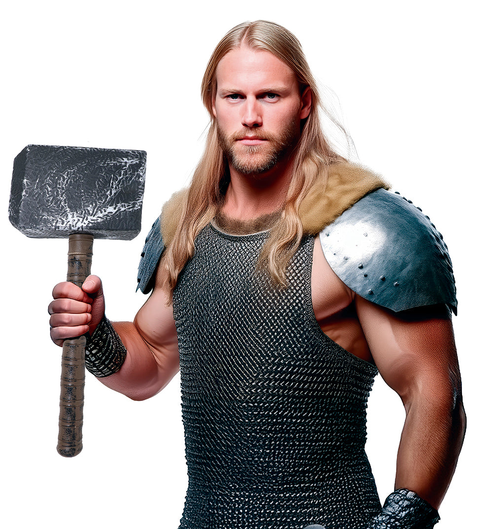 GP18310 – Wikinger Hammer für Erwachsene 50 cm – Farbe: Metallic