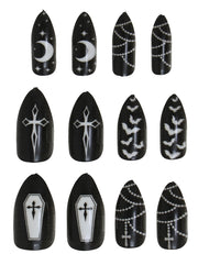 Lange Kunstnägel für Damen Stiletto Gothic, Bild 8
