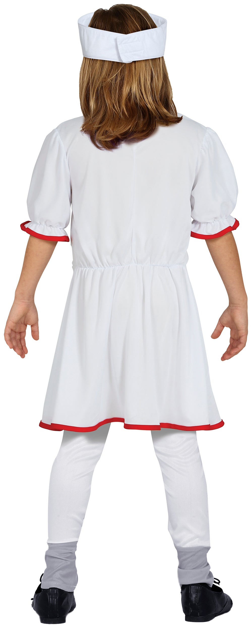 GP85946 – Krankenschwester Kostüm für Mädchen mit Haube – Größe: 98/104, 140/146 – Farbe: Weiß