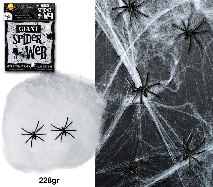 Spinnennetz Deko 228 g weiß Spinnweben