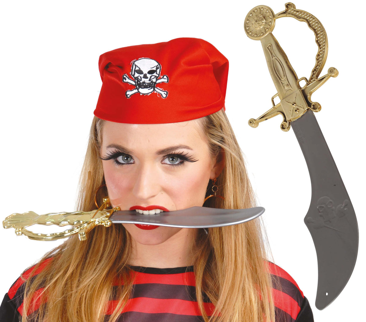 GP16685 – Piratendolch für Erwachsene 32 cm – Farbe: Silber