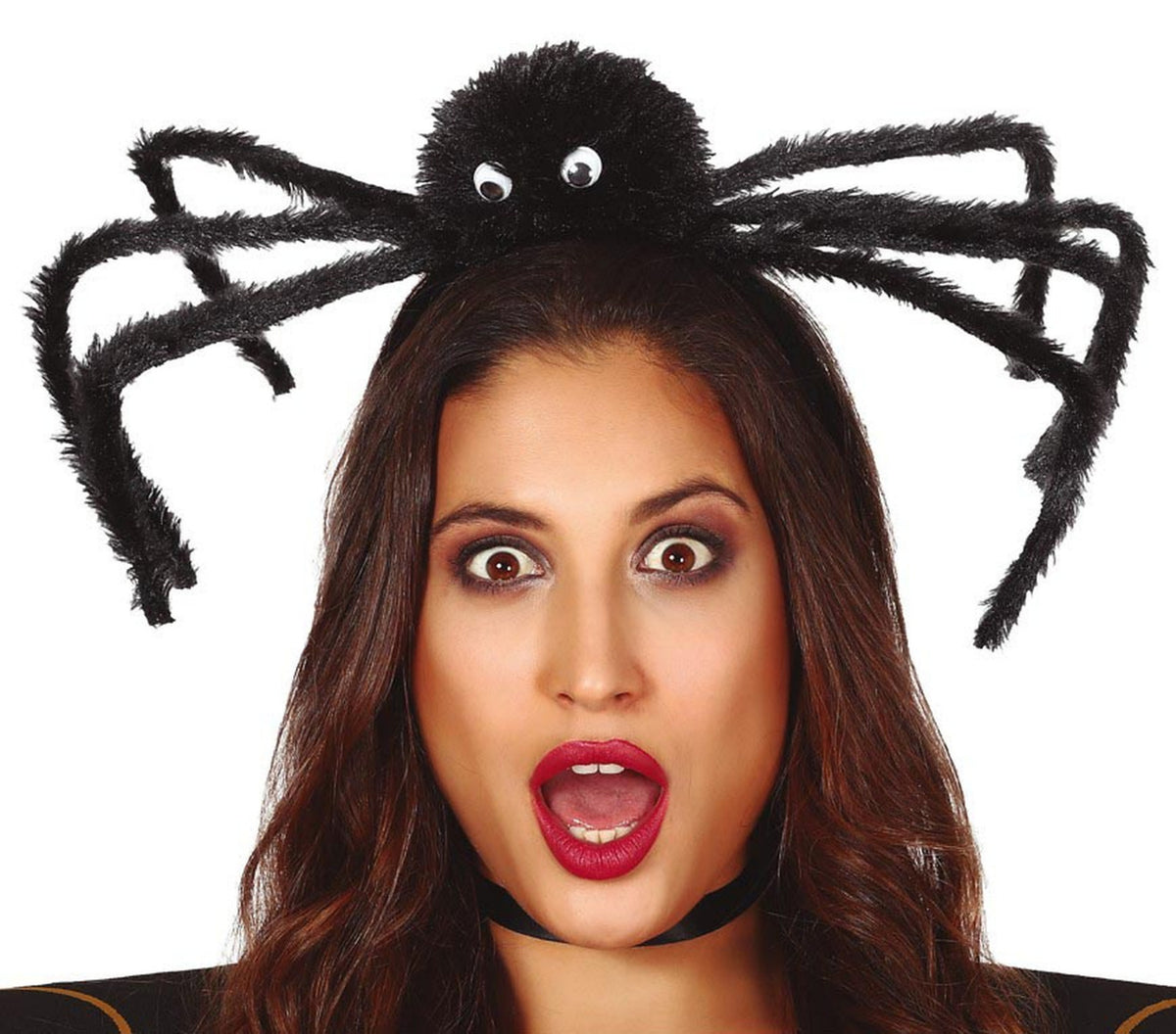 GP26461 – Spinnen Haarreif für Damen schwarz Halloween – Farbe: Schwarz