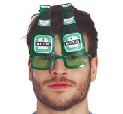 Bierflaschen Brille für Erwachsene grün, Bild 1