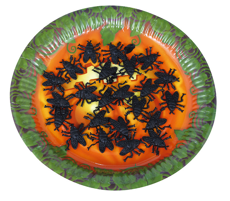 GP26180 – Deko Fliegen 24 Stück 2 cm – Farbe: Schwarz