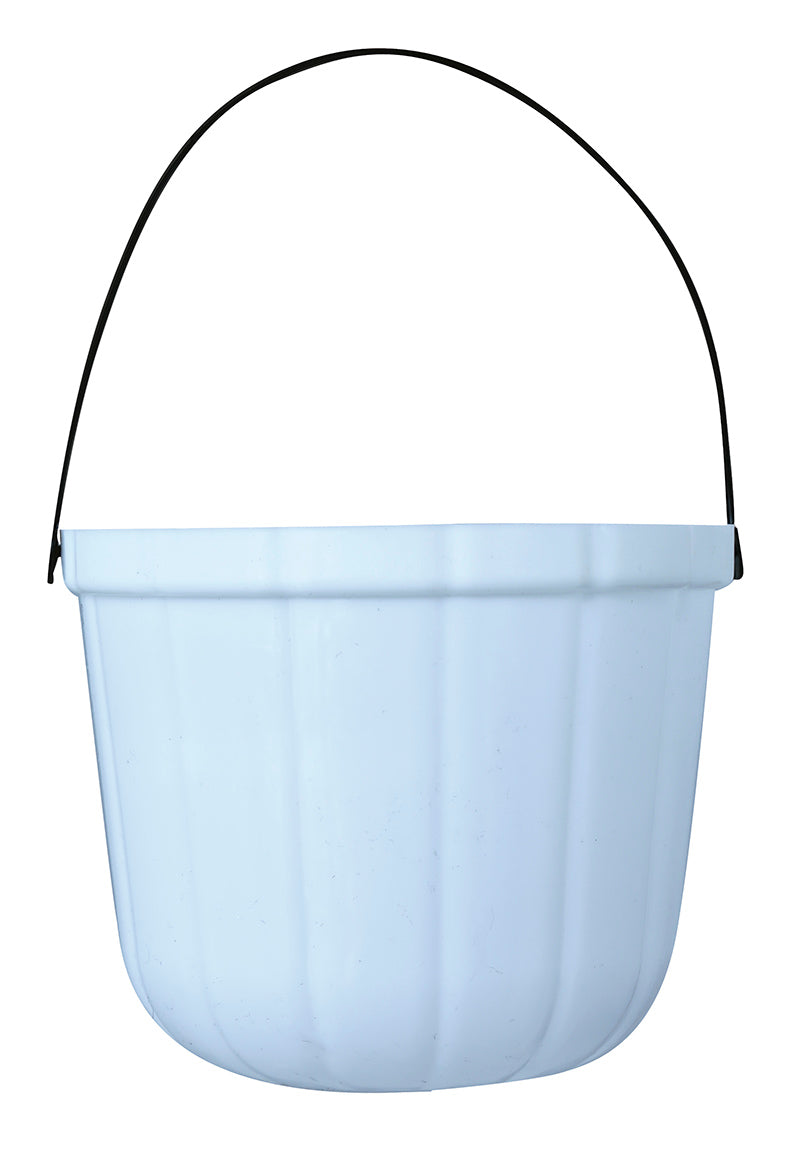 GP24368 – Kürbis Eimer 20 cm Süßes oder Saures – Farbe: Weiß
