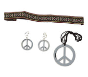 Hippie Accessoire Set für Damen mit Peace Kette, Bild 4