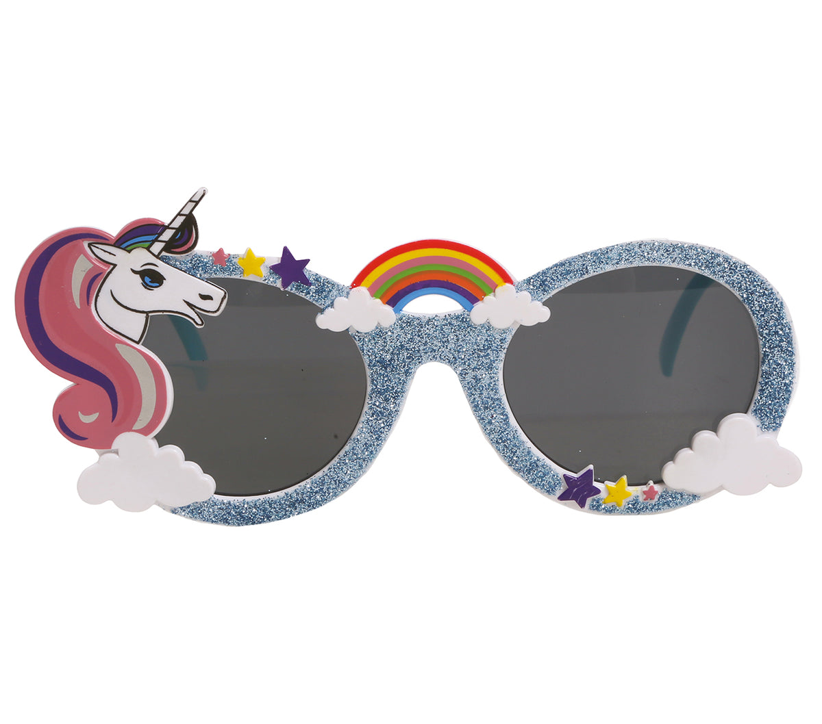 GP17945 – Einhorn Brille für Erwachsene mit Glitzer – Farbe: Mehrfarbig