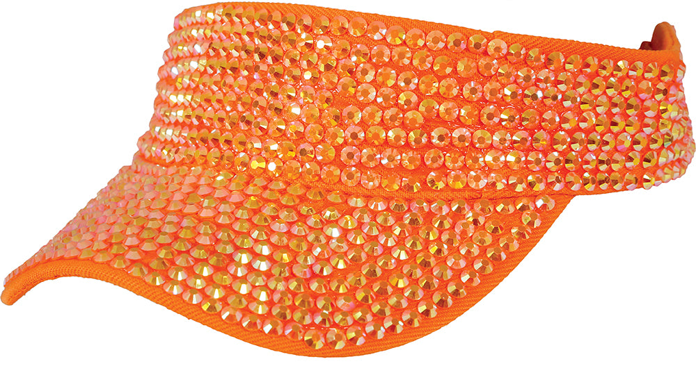 GP13827 – Strass Visor für Erwachsene 80er Jahre – Farbe: Orange
