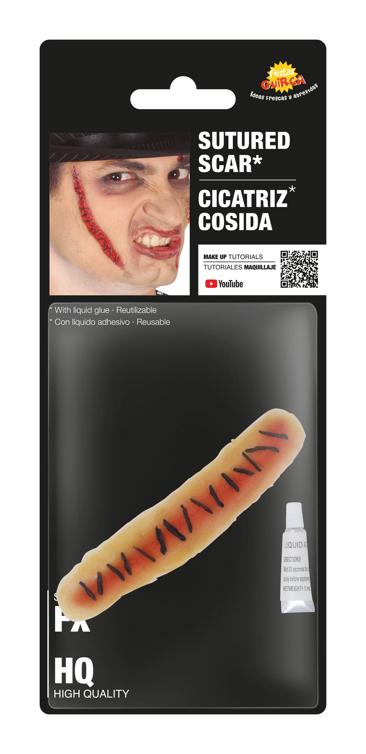 GP2038 – Genähte Latex Narbe für Erwachsene – Farbe: Beige