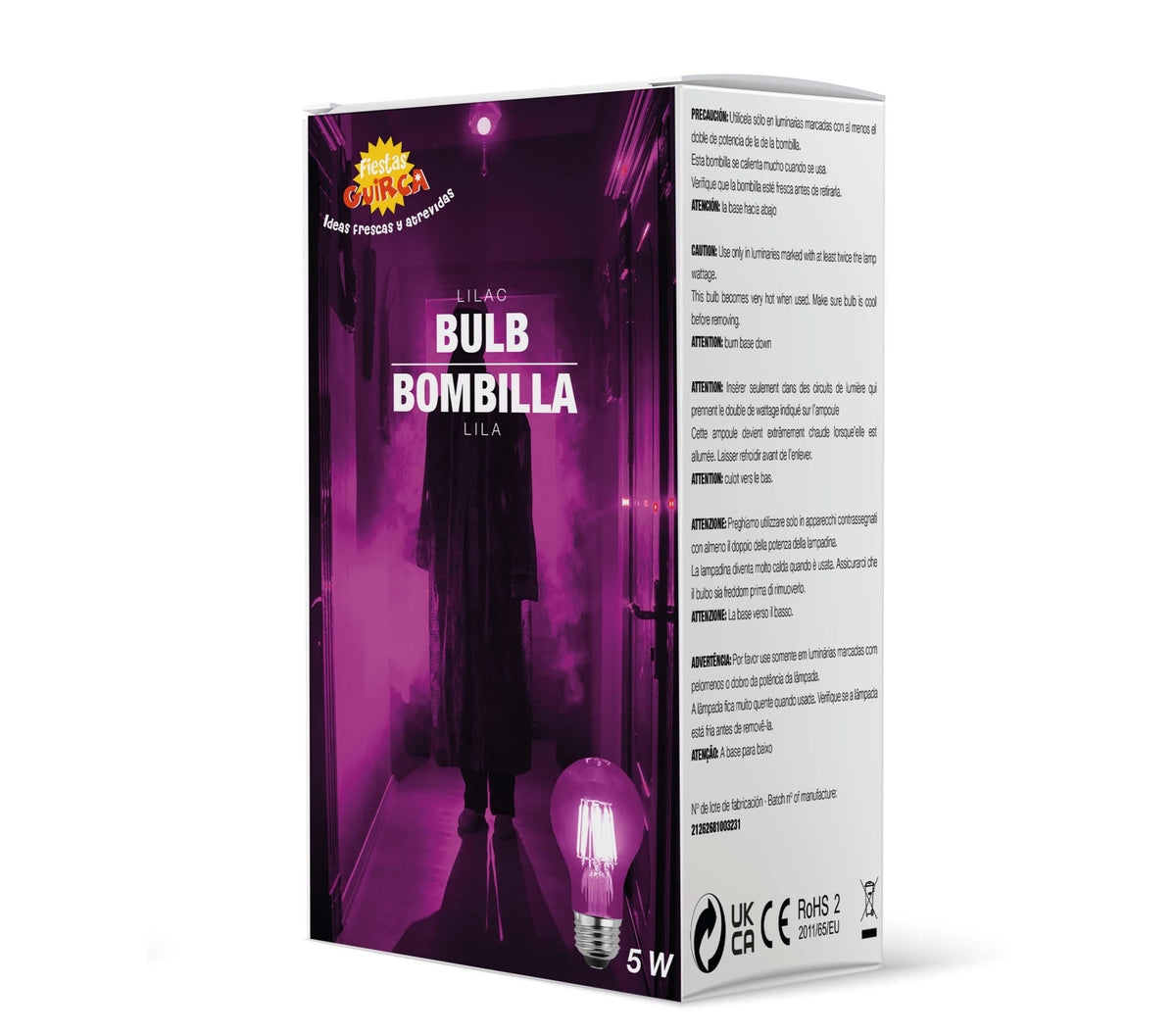 GP26808 – LED Glühbirne 5 Watt farbig Halloween Deko – Farbe: Lila