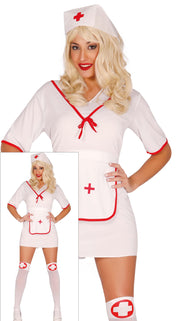 Krankenschwester Kostüm für Damen mit Haube, Bild 1