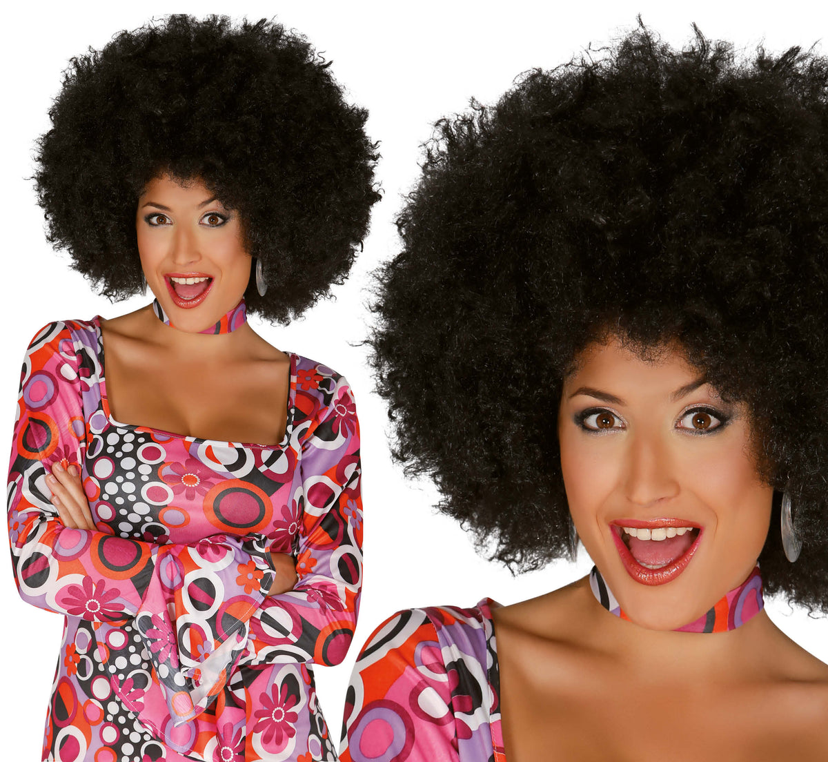 GP4007 – Afro Perücke für Damen extra groß – Farbe: Schwarz