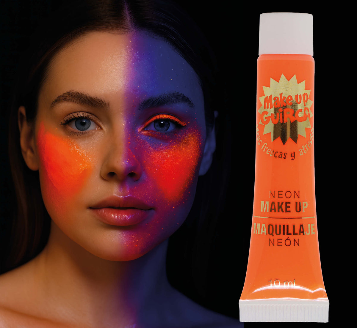 GP15658 – Neon Schminke 10 ml UV Schwarzlicht – Farbe: Orange