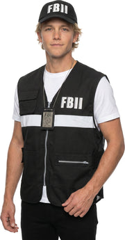 Agenten Weste für Erwachsene mit Kappe, Bild 2