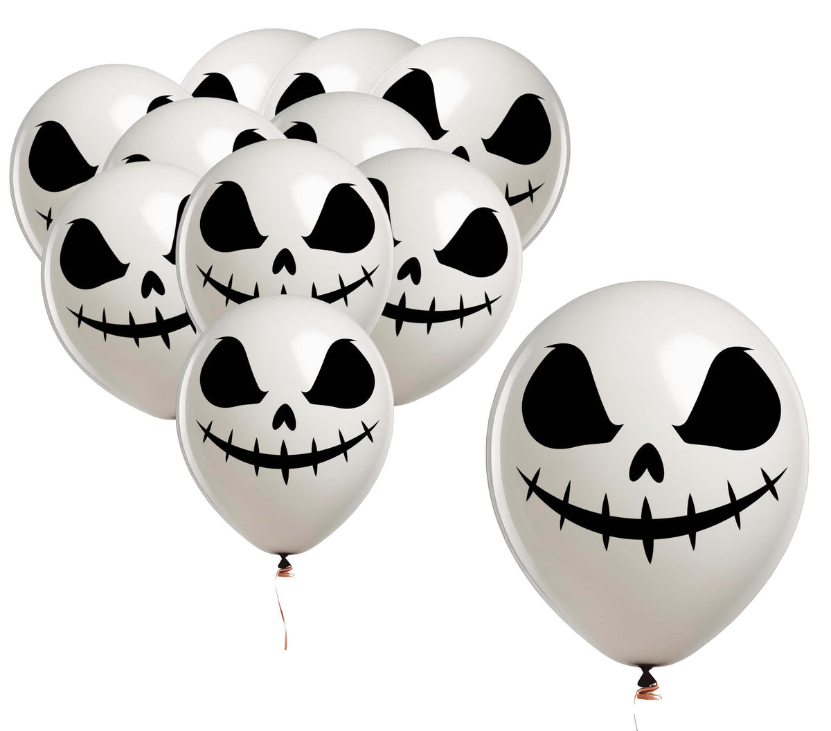 GP31500 – Halloween Luftballons 30 cm 10 Stück – Farbe: Weiß, Geist