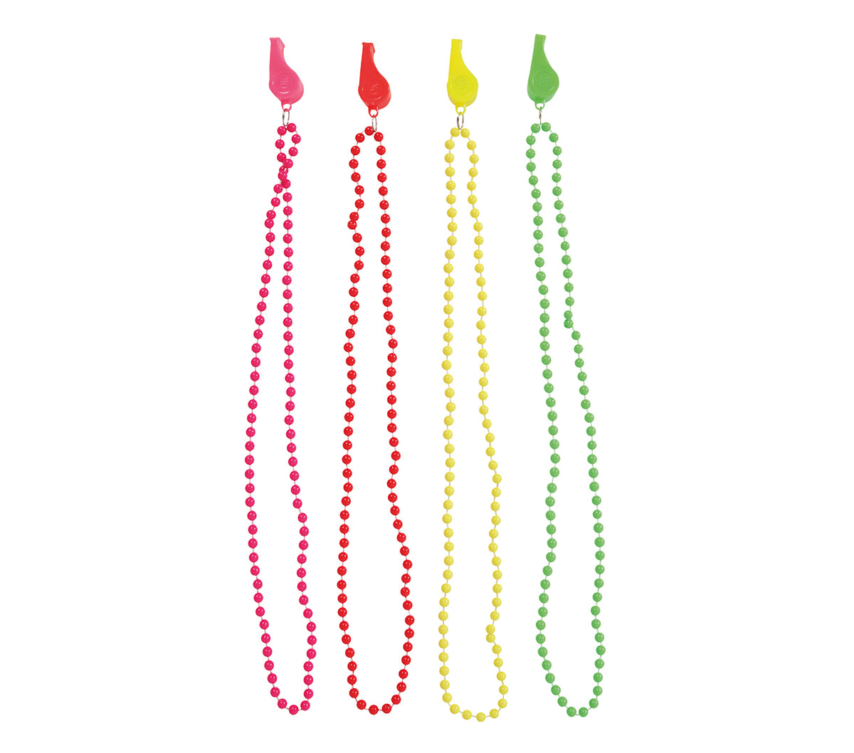 GP18844 – Trillerpfeife Kette für Erwachsene 80 cm Neon – Farbe: Mehrfarbig