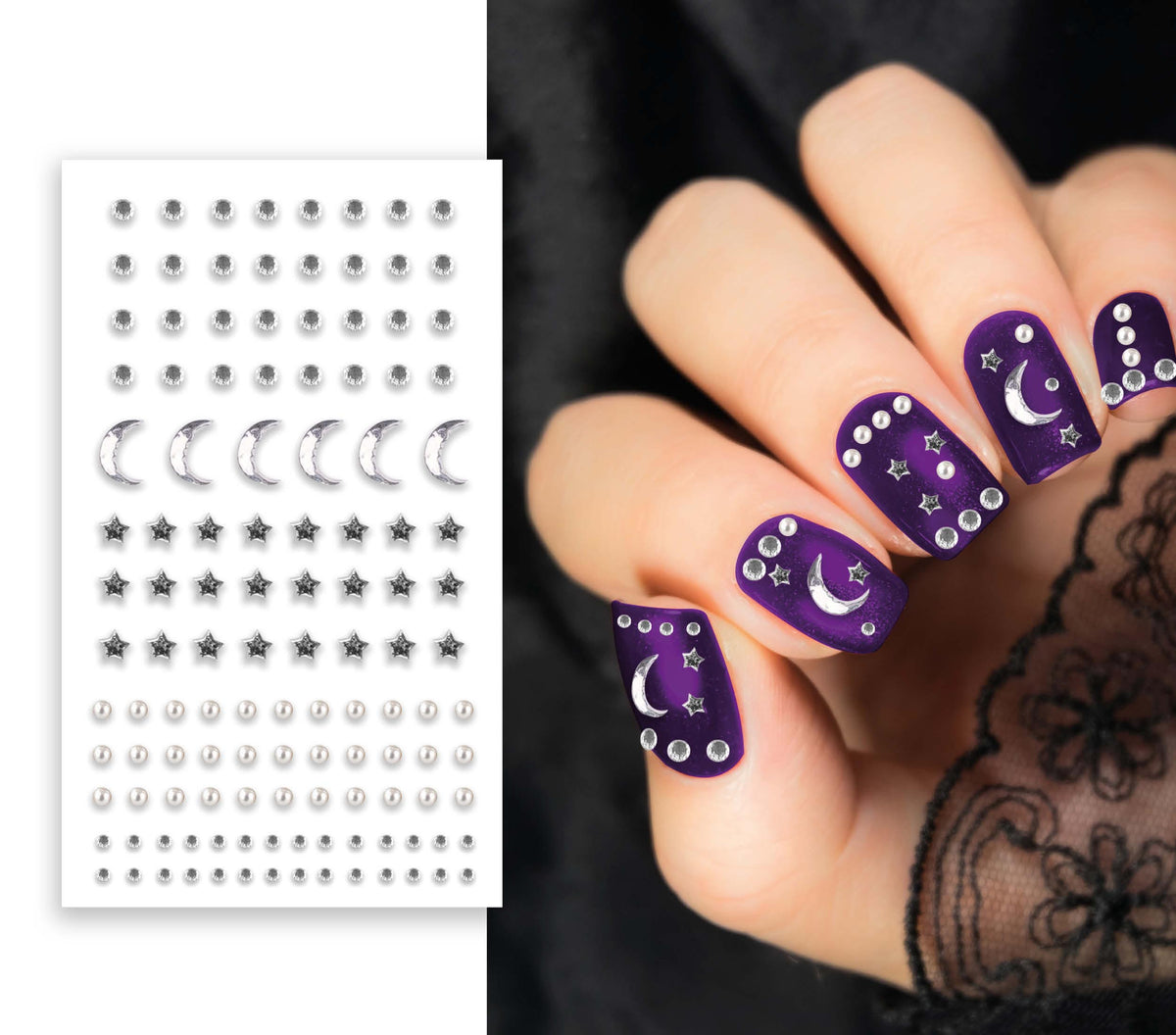 GP15908 – Nagelsticker für Damen 6 x 9 cm Nail Art – Farbe: Silber