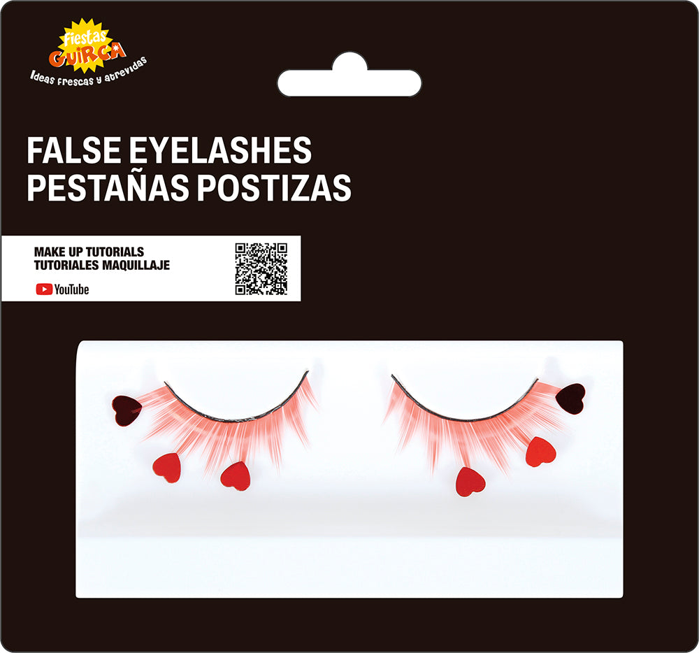 GP15091 – Party Wimpern für Erwachsene mit Motiv – Farbe: Rot