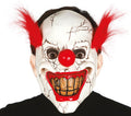 Latex Horrorclown Maske für Erwachsene mit Haaren