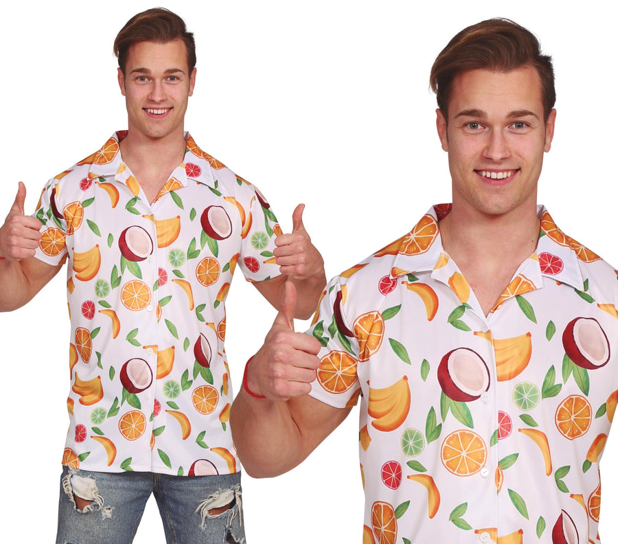 Hawaiihemd für Herren mit Früchten