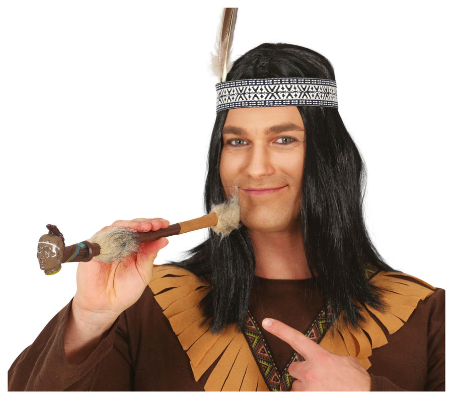 GP18458 – Indianer Friedenspfeife für Erwachsene 44 cm – Farbe: Braun, Ansicht 2