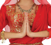 Inderin Kostüm für Damen rot Bollywood, Bild 5