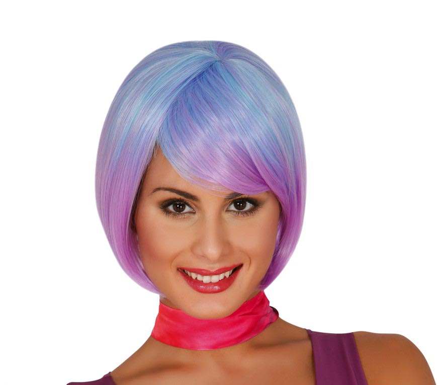 GP4003 – Bob Perücke für Damen mit Pony – Farbe: Pink, Lila, Ansicht 2
