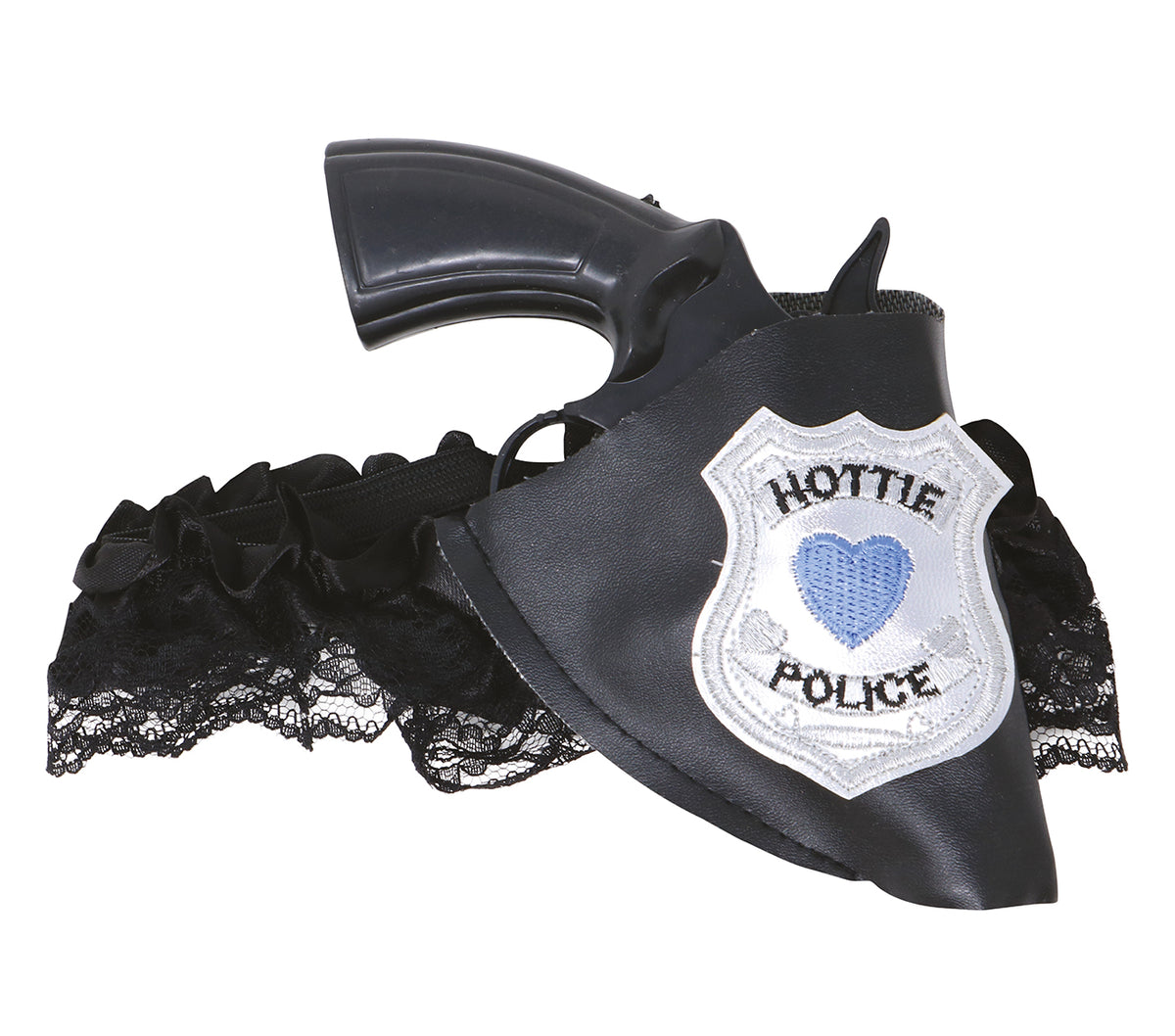 GP18067 – Strumpfband mit Pistole für Damen 16 cm – Farbe: Schwarz