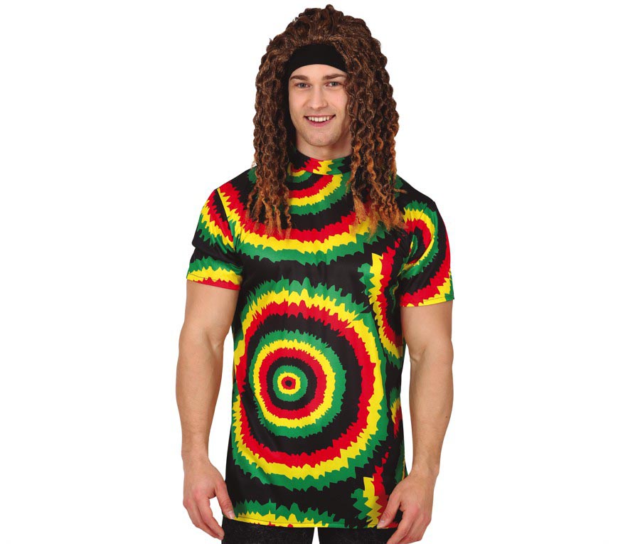 GP16923 – Rasta T Shirt für Herren Größe L Jamaika – Farbe: Mehrfarbig, Ansicht 2