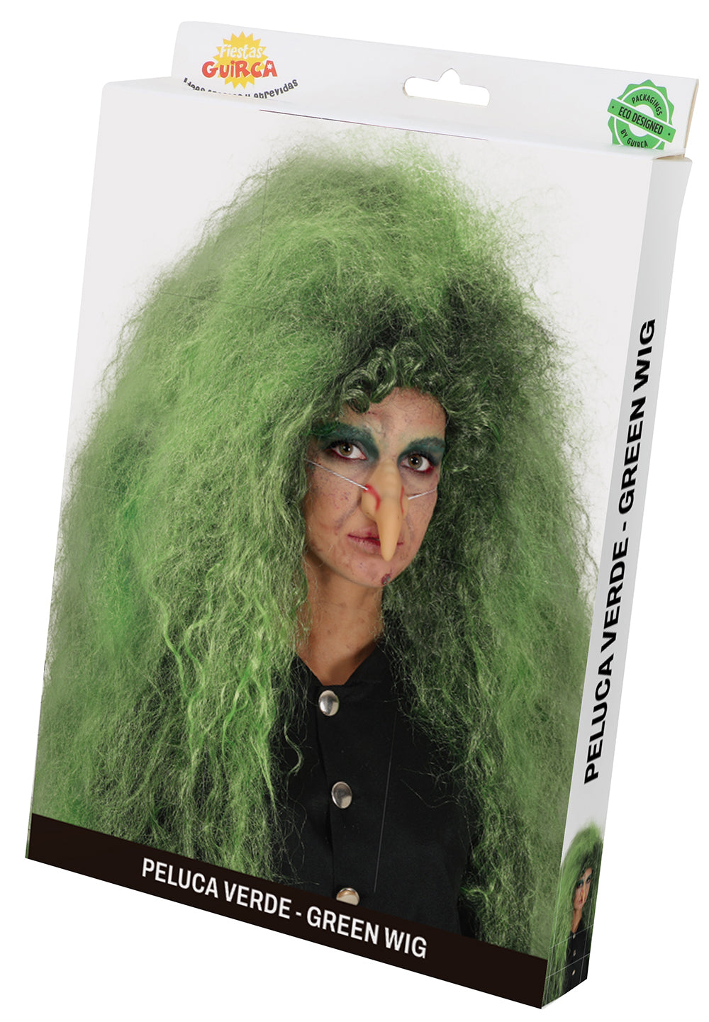 GP48050 – Langhaarperücke für Damen toupiert Halloween – Farbe: Grün