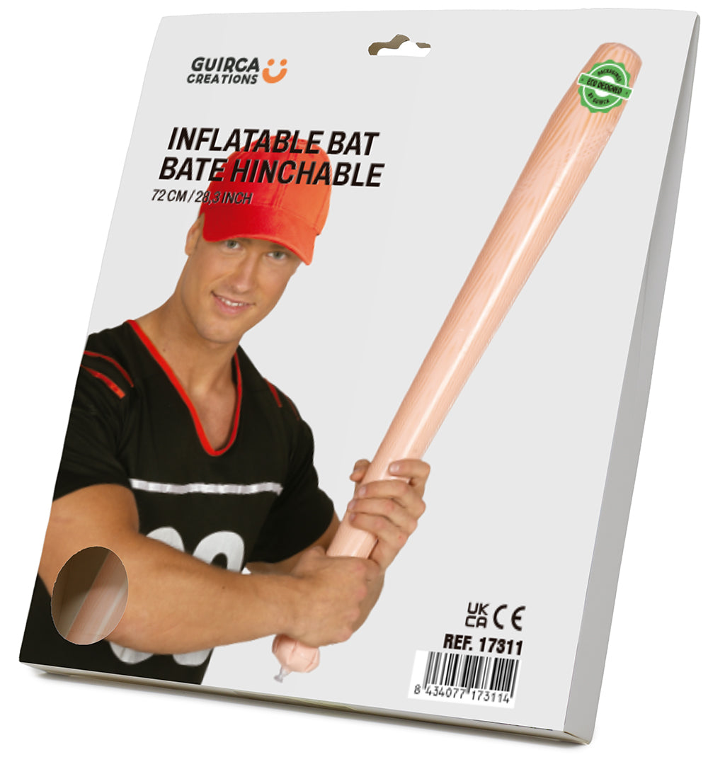 GP17311 – Baseballschläger für Erwachsene 80 cm aufblasbar – Farbe: Beige