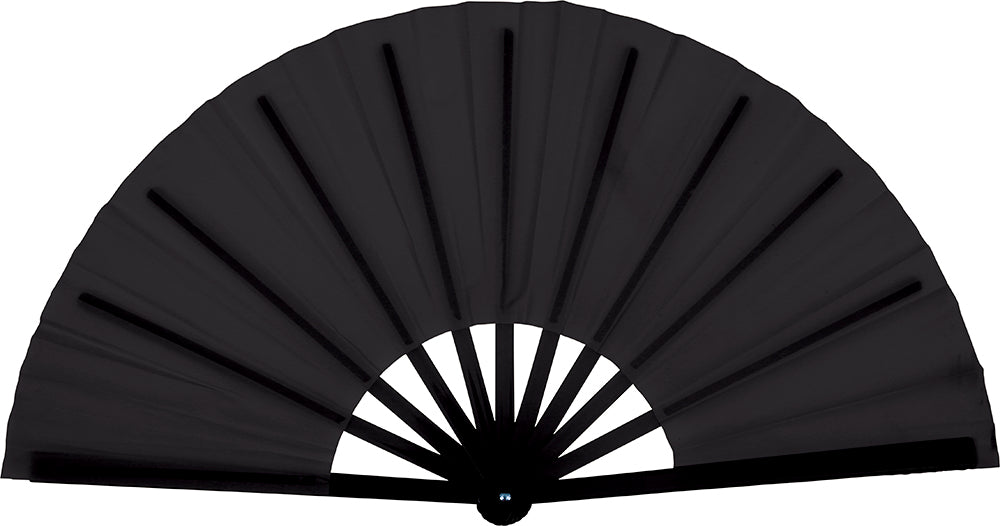 GP27306 – Handfächer für Erwachsene 60 x 30 cm groß – Farbe: Schwarz