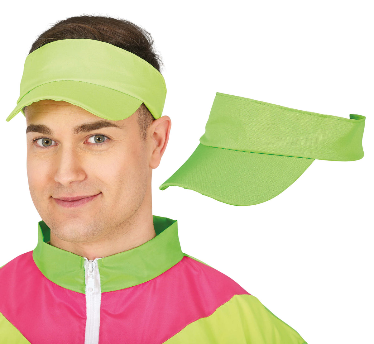 GP13813 – 80er Visor für Erwachsene Neon – Farbe: Grün