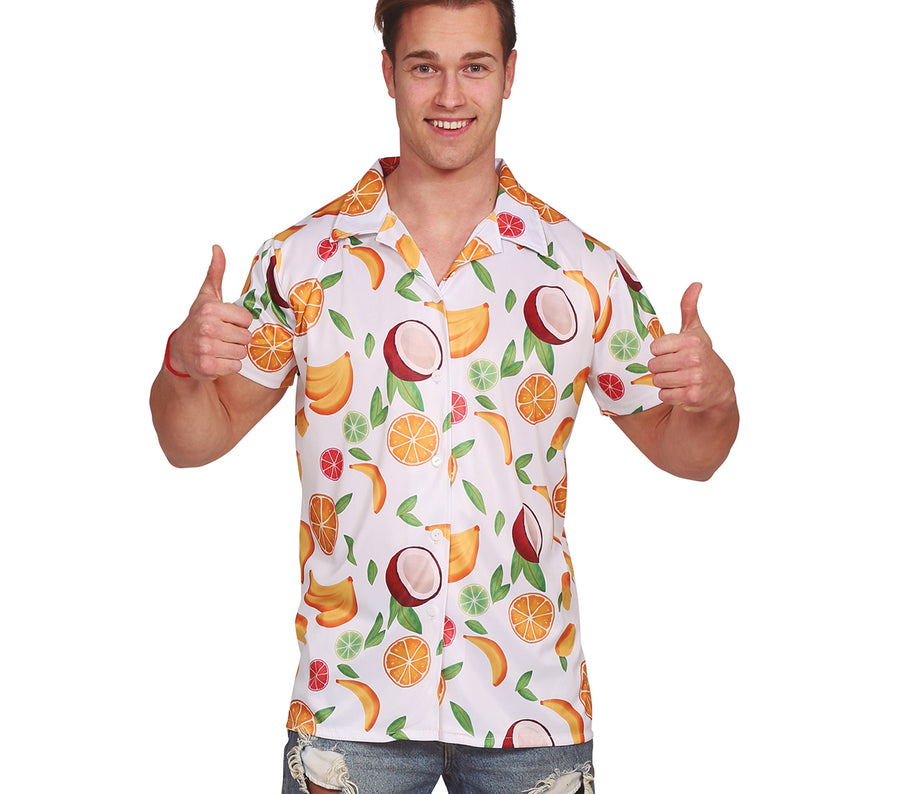 GP18921 – Hawaiihemd für Herren mit Früchten – Größe: 48 - 50 (M) – Farbe: Mehrfarbig, Ansicht 2