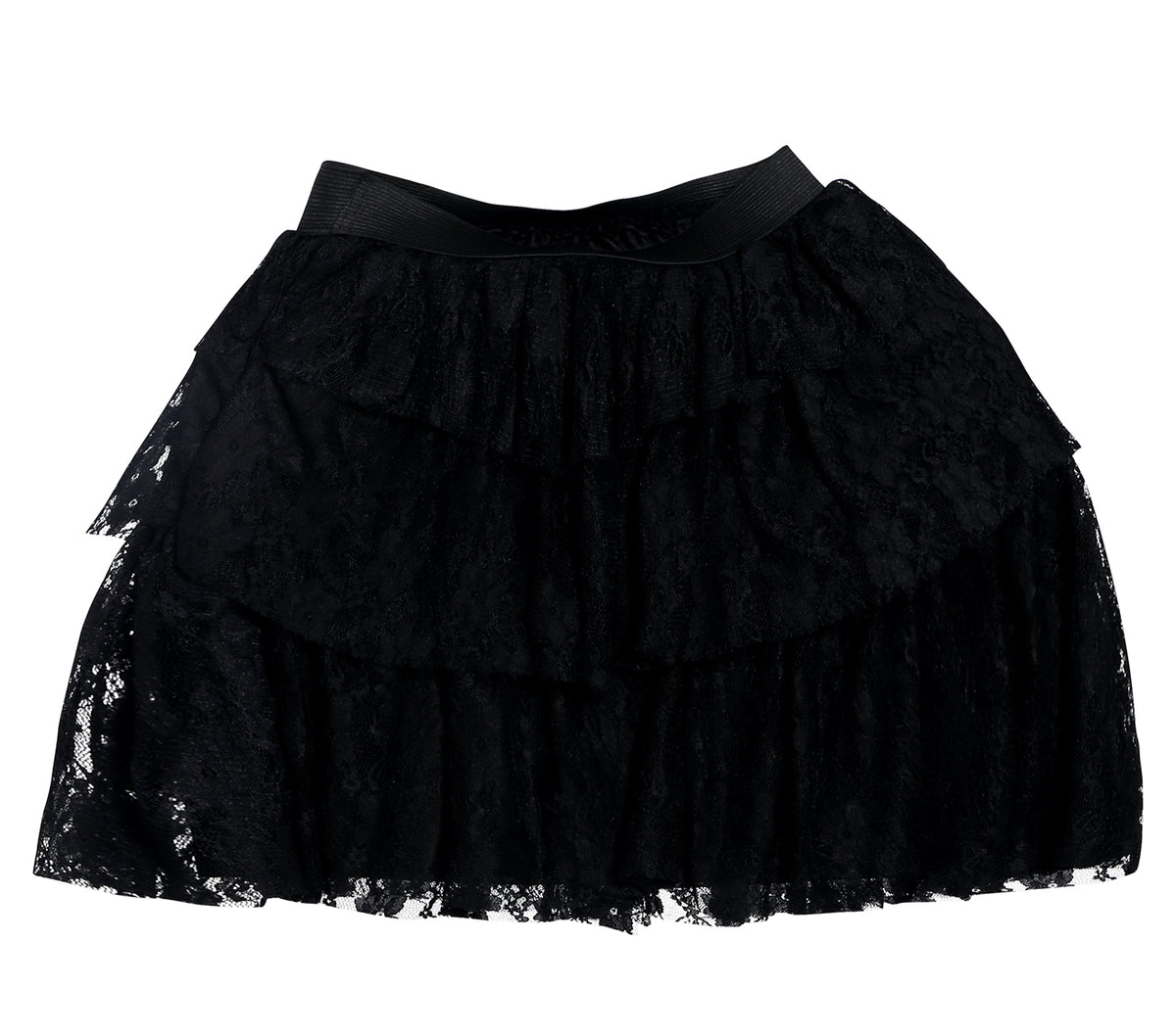 GP18940 – 80er Jahre Spitzenrock für Damen – Farbe: Schwarz