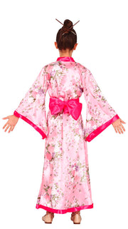 Kimono Kostüm für Mädchen pink mit Gürtel, Bild 6
