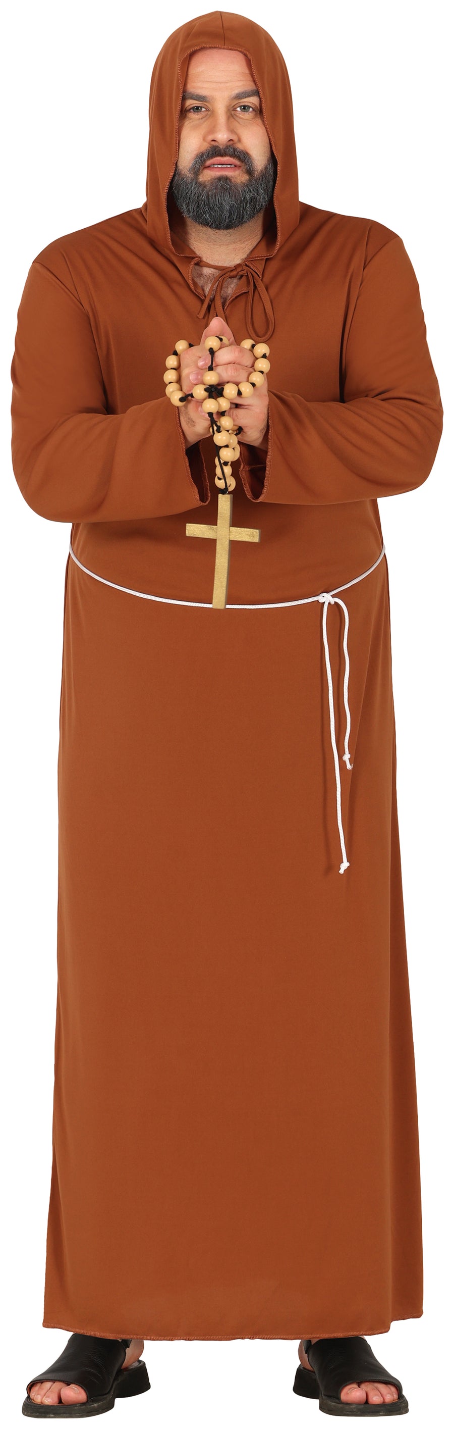 GP18081 – Rosenkranz für Erwachsene 90 cm mit Kreuz – Farbe: Braun, Ansicht 2