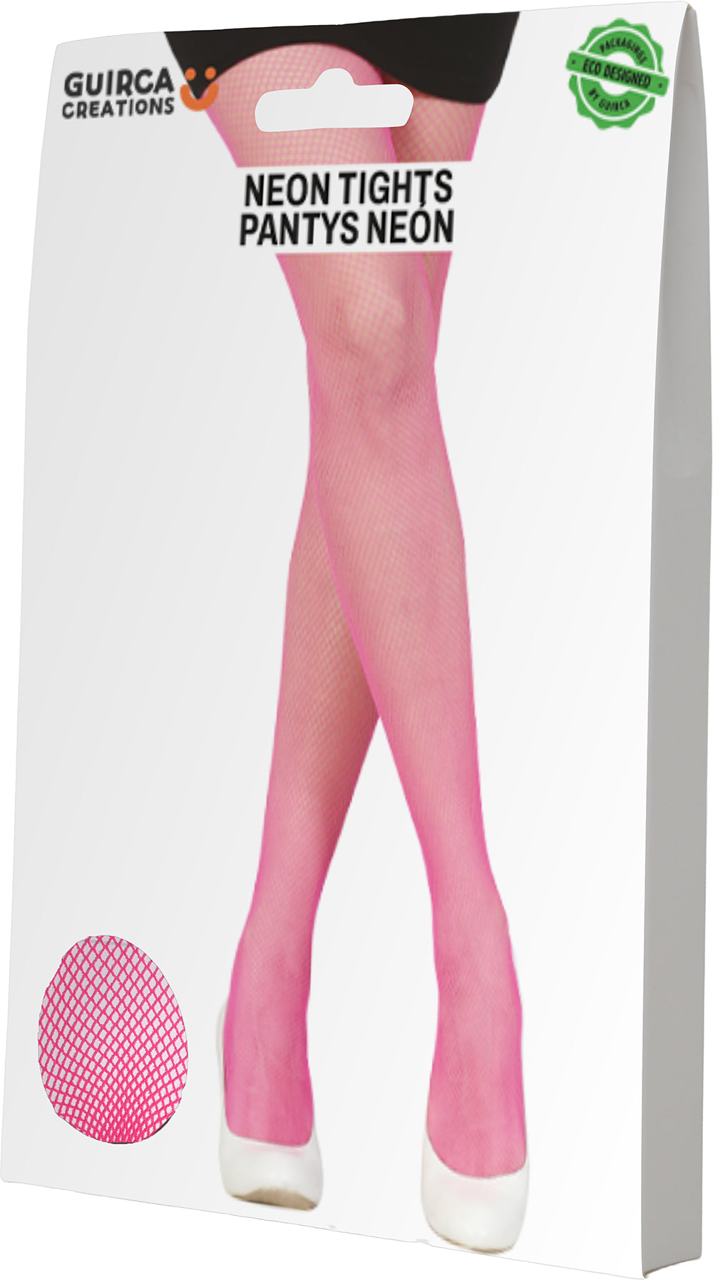 GP18939 – Neon Netzstrumpfhose für Damen 80er Jahre – Farbe: Pink